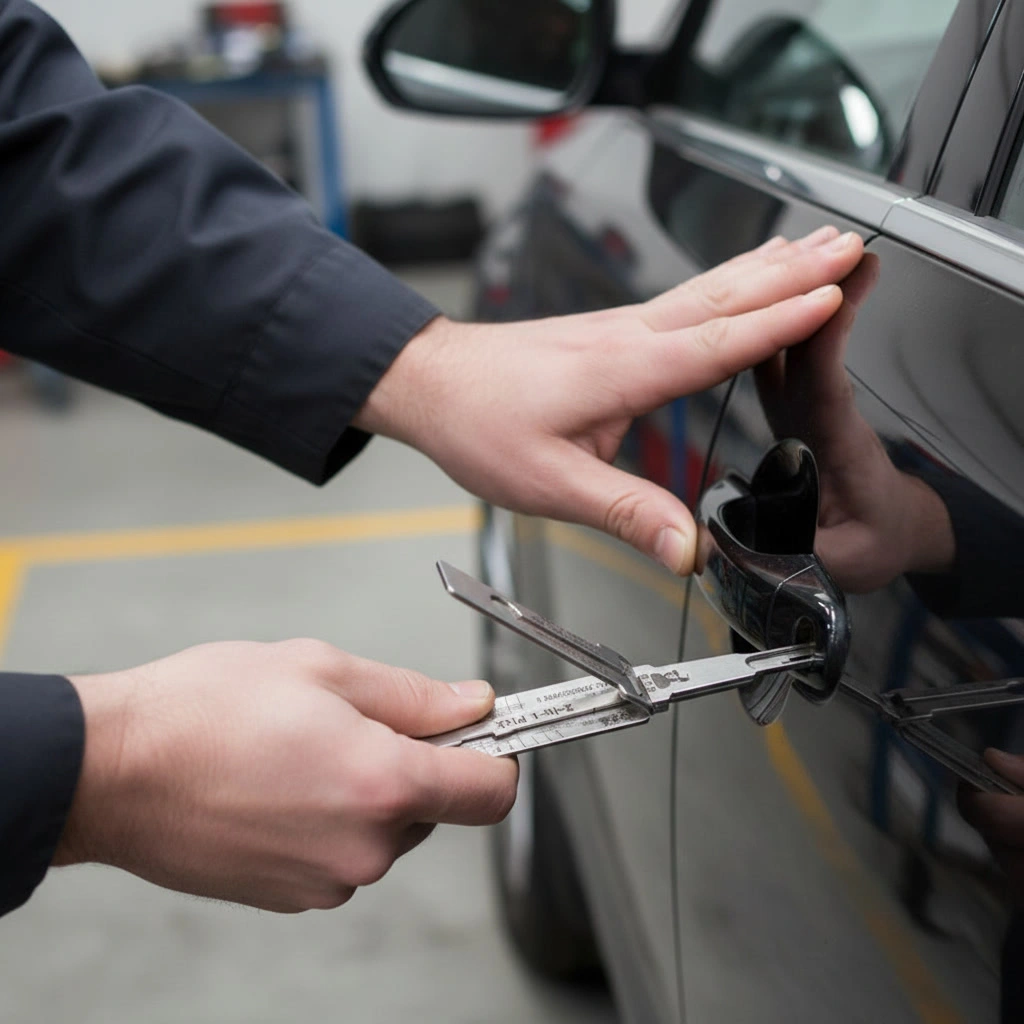 Professionelle Öffnung einer verschlossenen Autotür